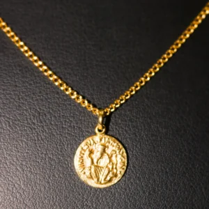 Colar de Ouro 18K Medalha Ouro Fides